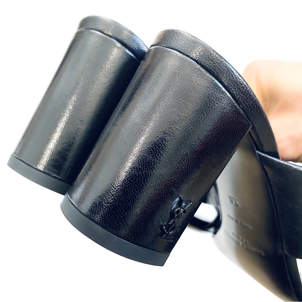 Saint Laurent black leather mules - Picture 6 of 9